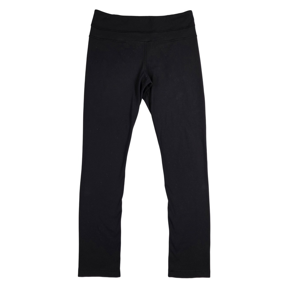 Lululemon Black Activewear Leggings Yoga Pants Size 6 Reflective Logo